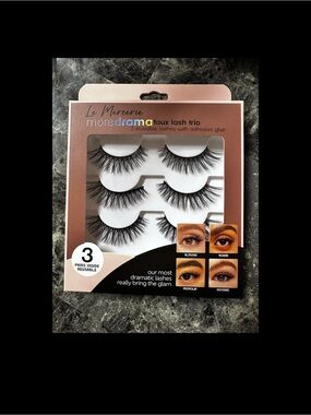 MoreDrama Faux Lash Trio - Black